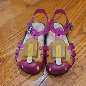 Mini Melissa Purple and Yellow Kids Sandals